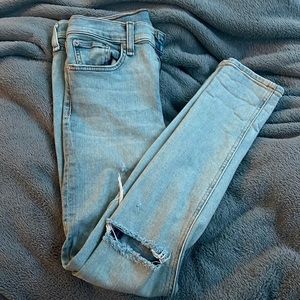 High rise ankle skinny ripped jeans size 27 (S) stretchable rag & bone